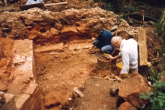 Excavation 1989: View of furnace base looking SE from blowing arch